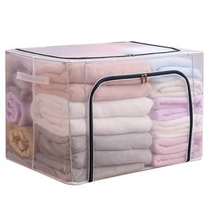Boîte de rangement pliable transparente rectangulaire pour vêtements, organisateur anti-humidité pour armoire, rangement saisonnier pour couettes - Product Image 3