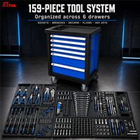 Armoire à outils RT TOOL à 6 tiroirs, 47*70*89cm, chariot à outils en métal sur roulettes pour l'entretien en usine, avec outils