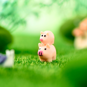 Vente en gros DIY micro-paysage décoratif en résine ornement de poupée <span class=keywords><strong>cochon</strong></span> mère et porcelet - Product Image 2