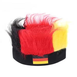 Nouveaux chapeaux de supporters de football avec perruque et bandeau, pour les 32 pays du Qatar, <span class=keywords><strong>France</strong></span>, Danemark, fans fous, perruques de supporters - Product Image 6