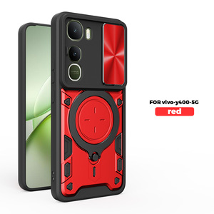 Vivo y400 5g עיצוב שריון tpu + תיק טלפון נייד במקרה טלפון נייד עם מעמד מסתובב & רכב הר מגנט shockproof - Product Image 2