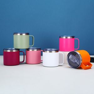 Taza Exclusiva de 14oz con Asa, de Acero Inoxidable 304, con Recubrimiento Plástico, para Oficina, Café, Apta para Agua Hirviendo - Product Image 2