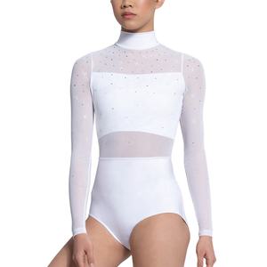 Justaucorps de danse jazz MiDee avec strass pour femmes adultes, avec soutien-gorge intégré et dos ajouré pour les spectacles sur scène - Product Image 5