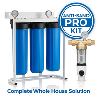Système de filtration d'eau haute pression 10 bars pour toute la maison - Big Blue 20 pouces 3 étapes avec pré-filtre à sédiments à rotation