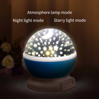 Nouvelle lampe de projection LED moderne blanche rotative étoiles et lune pour salon