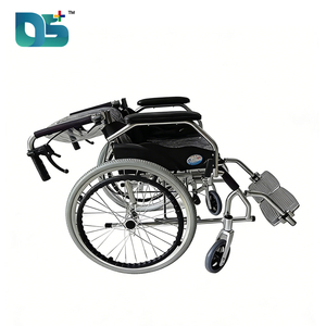 Fauteuil roulant manuel pliable portable en alliage d'aluminium léger avec pédales réglables pour personnes âgées handicapées - Product Image 4