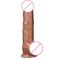 Juguete Sexual para Mujeres, Dildo Realista de Silicona Ultra Suave con Ventosa, Masturbador Unisex, Pene Falso en Tamaños Pequeño y Grande HMGJ080