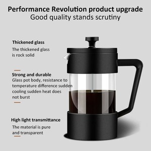 Cafetera Francesa de Vidrio de Borosilicato de Alta Calidad 350ML/600ML/1000ML, Espumador de Leche, Accesorios para Café - Product Image 2