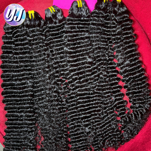 Bán buôn sâu sóng nguyên Trinh Ấn Độ tóc bó Nhà cung cấp danh sách, 10A chưa qua chế biến nguyên liệu tóc con người bó, sâu sóng 100% tóc con người - Product Image 1