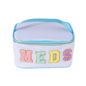 Sac de rangement multifonctionnel portable brodé avec lettres <span class=keywords><strong>MEDS</strong></span>, unisexe, grande capacité, ouverture large, fermeture à glissière - Product Image 6
