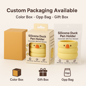 Organizador de Escritorio de Silicona Flexible, Libre de BPA, con Soporte para Lápices y Almacenamiento de Brochas de Maquillaje, Personalizable con Logotipo en 2D y 3D - Product Image 4