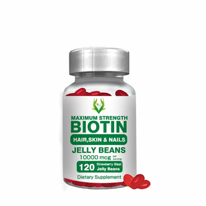 Prival Label 10000MCG Maximum Strength Biotin Gummies Jelly Beans Supports Hair Skin Nails Health for Adult - Product Image 1
