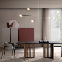 Table à manger en bois de noyer, style moderne minimaliste, nouveau style chinois, meubles de salle à manger