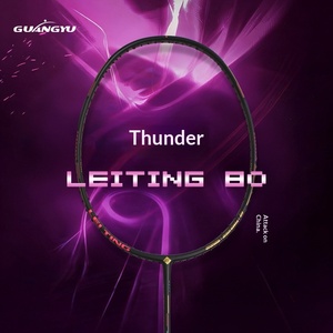 Raquette de badminton Thunder 80, entièrement en fibre de carbone, haute tension, type offensif puissant, 5U ultra-légère, raquette individuelle avancée <span class=keywords><strong>pour</strong></span> - Product Image 3