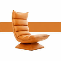 Fauteuil de salon moderne en cuir véritable durable et luxueux