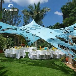 Tente de camping ZHUNIU <span class=keywords><strong>Unistrengh</strong></span> en forme d'étoile, imperméable, anti-UV, coupe-vent, en polyester extensible, pour toutes les saisons, événements en plein air - Product Image 5
