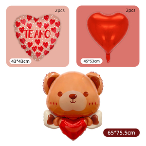 Adorabile Set di palloncini per matrimonio di San Valentino 5 pezzi con palloncini per feste palloncini con cuore rosso e amore - Product Image 2