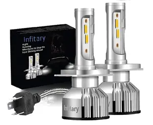 USA Free Shipping H4 9003 HB2 LED Headlight Bulbs Hi/Lo Beam CSP 10000lm 6500K Cool White High Low Conversion Kit Car