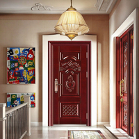 Porte d'entrée extérieure en acier de sécurité, design moderne et luxueux, haute qualité, prix bas, imperméable, fibre de verre, appartement, chambre à coucher