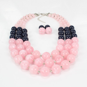 Collar de epoxi para mujer, joyería de marca Penden de fabricante indio, collares con cuentas de todos los colores con cuerno para boda o regalo - Product Image 1