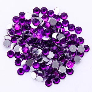 Qiao SS6-SS30 Glitters Violet Kristal Strass Strass Plat Nagel Diamant Edelsteen Losse Glitter Lijm Op Steentjes Voor Kleding - Product Image 2