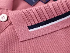 Polo de golf para hombre con logotipo bordado personalizado informal liso de algodón de seda al por mayor Camiseta polo para hombre