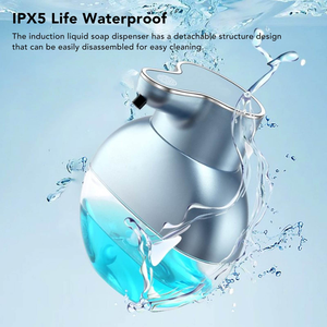 Distributeurs de savon en plastique sans contact, rechargeables par USB, 400 ml, distributeurs de savon intelligents à capteur infrarouge, pompe à savon pour cuisine et salle de bain - Product Image 4