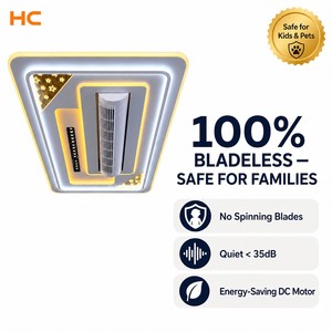 Bladeless <b>Ceiling</b> Fan with APP <b>Control</b> - Smart WiFi <b>Ceiling</b> Fan <b>Light</b> with <b>Remote</b> for Bedroom - Product Image 5