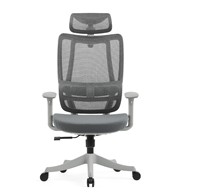 Chaise de bureau ergonomique moderne en maille avec hauteur réglable, pivotante, mousse moulée, design extensible, base en aluminium - Utilisation à domicile/au bureau