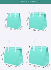 Sac isotherme commercial portable en non-tissé pour le transport et l'emballage de vin (1/2/4/6 bouteilles), vert, capacité 15L, avec motif lettre - Product Image 2