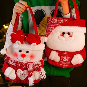 2026 Christmas Gift <b>Bags</b> Christmas Holiday Supplies Christmas Ornaments <b>Knitted</b> Handheld Gift <b>Bags</b> - Product Image 3