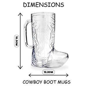 أكواب شاي مبتكرة على شكل أحذية رعاة البقر البلاستيكية الصغيرة، أكواب شوت للبيرة سعة 16 أونصة قابلة لإعادة الاستخدام، أكواب حفلات إبداعية مخصصة - Product Image 4