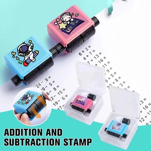 Tampon roulant mathématique à succès pour <span class=keywords><strong>questions</strong></span> de calcul, jouet éducatif préscolaire, outils mathématiques pour enfants avec encre - Product Image 4