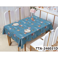 Nappe de table rectangulaire en plastique imprimée pour Noël, écologique, résistante aux taches, nettoyable, jetable, pour les fêtes de Noël