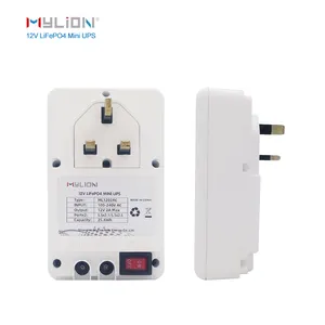 High Cycle Life PO4 Mini Ups AC110-240V Input Direct wall Plug For Fibre ONU Modem Wifi Router 12V 2A 2000 cycle times Mini Ups
