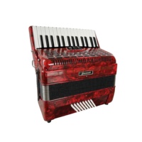 Accordéon professionnel SEASOUND OEM JP3048B en bois, 30 touches, 48 basses, 3 registres - Clavier de piano en celluloïd rouge (chromatique diatomique)