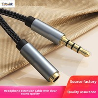 Câble d'extension audio 4 pôles 3,5 mm mâle-femelle tressé en nylon pour microphone, son Hi-Fi pour casque, ordinateur portable, téléphone, MP3