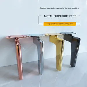 Sofa Leg Metal Contemporary Furniture Legs Modern Gold/black/chrome Legs for Beds and Sofa 10/13/15/17 Cm Iron Sofa Feet 19cm