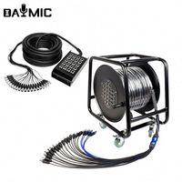 Câble serpent XLR pour signal audio, 8, 10, 12, 16, 24, 32 canaux, 10, 20, 30, 50, 100 mètres, gestion de concentrateur de câbles de scène
