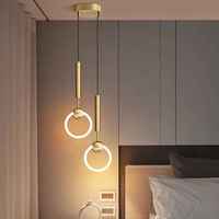 Personnalité Chambre Lampe De Chevet Moderne Simple Restaurant Escalier Lumière De Luxe Net Rouge bar Lustre