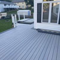 Plancher de terrasse en bambou tissé en composite carbonisé, antidérapant et populaire