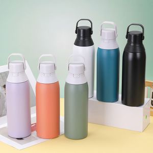 DD4047 Logo personnalisé 500ml/750ml Bouteille isotherme à double paroi en acier inoxydable 304, sans BPA, isolation sous vide 12-24h, petite ouverture - Product Image 2