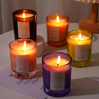 Bougie en cire de soja en forme de branche d'arbre personnalisée, cadeau de Noël, pot en verre, fabrication artisanale, écologique, brûle de 12 à 24 heures, boîte cadeau