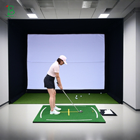 Tente de golf SIM personnalisée avec écran d'impact HD pour la pratique de la frappe au golf intérieur et extérieur Installation facile Boîtier de baie de simulateur de golf