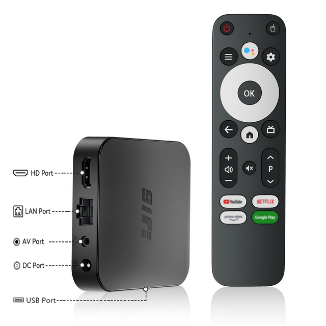 Newest U16 4K Android Smart TV BOX with H313 Processor Dual WiFi 5G BT5.0 Built-In Assistant Support Custom Software