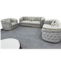 Ensemble de canapés YOUJING SOFA11 en cuir véritable, style italien, luxe léger, avec surpiqûres, en forme de U, garni de latex, pour salon américain