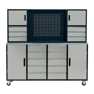 Armoire à outils mobile en acier robuste sur mesure avec tiroirs, panneau perforé et roues pour les acheteurs OEM et industriels - Product Image 3