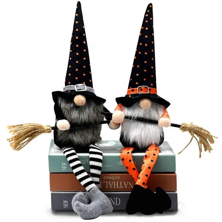 Halloween Gnome Dekorasi Mewah Buatan Tangan Tomte Swedia Gnome Kaki Panjang Nisse Hiasan Skandinavia Dekorasi Meja Hadiah Tas Opp