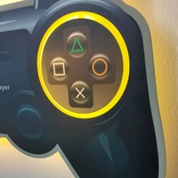 Lampe murale décorative d'ambiance pour console de jeu Télécommande tactile Dimmable Gaming Light