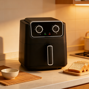 Friteuse à air chaud électrique grande capacité 6L sans huile avec double bouton mécanique pour une cuisson saine – Appareil de cuisine - Product Image 4